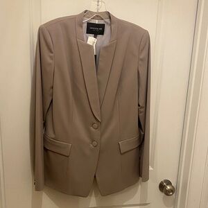 Lafayette 148 New York Taupe Tailored Blazer